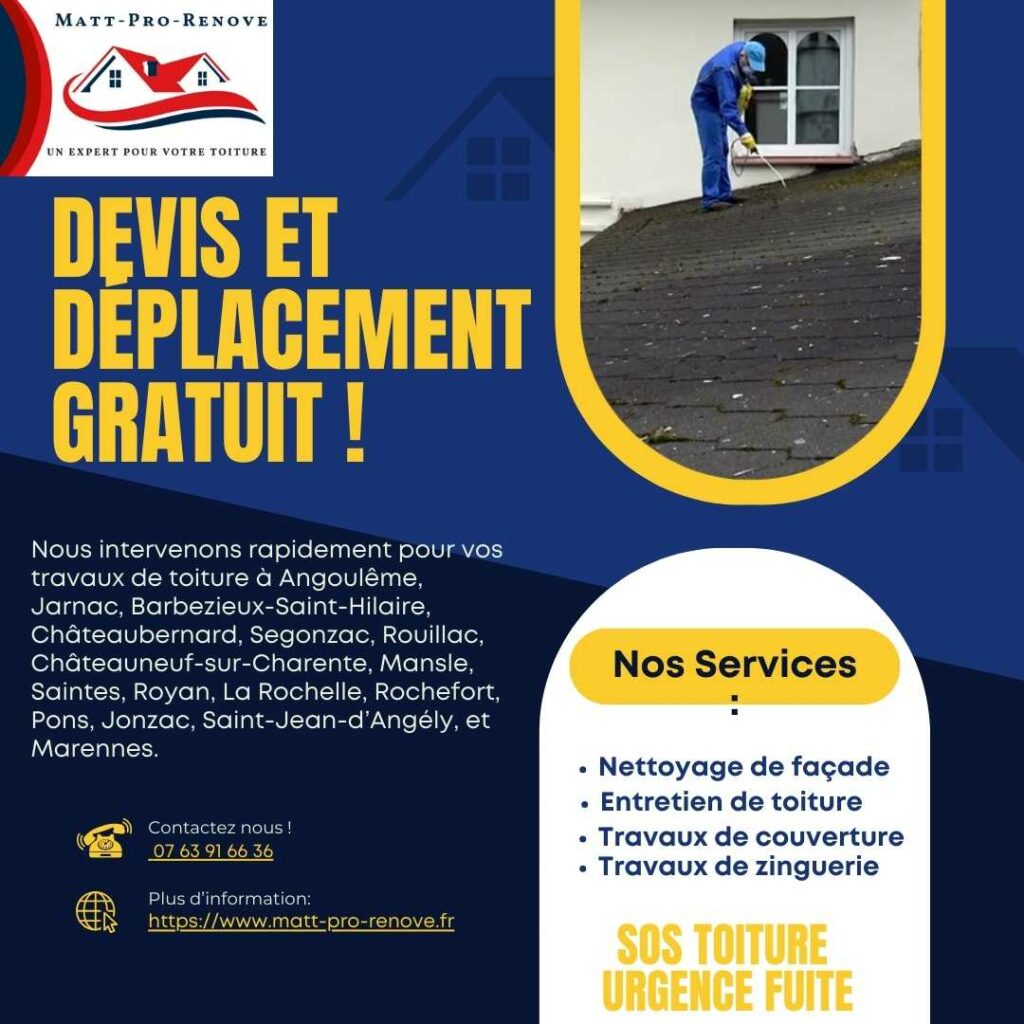 Illustration de l’article : L’importance de l’entretien préventif de la toiture pour éviter les grosses réparations – Matt Pro Renove Cognac 05.86.86.87.21