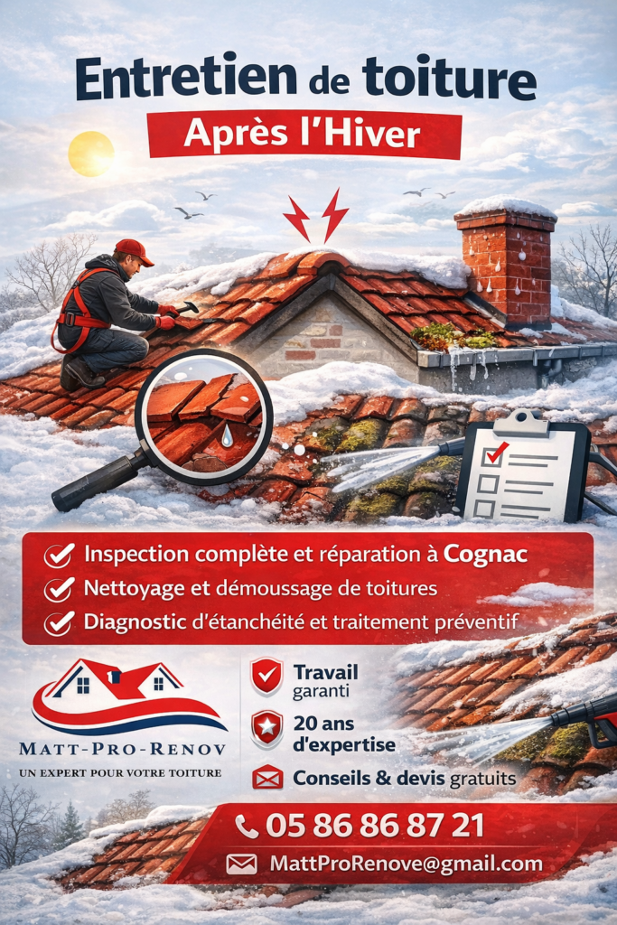 Illustration de l’article : Entretien de toiture après l’hiver